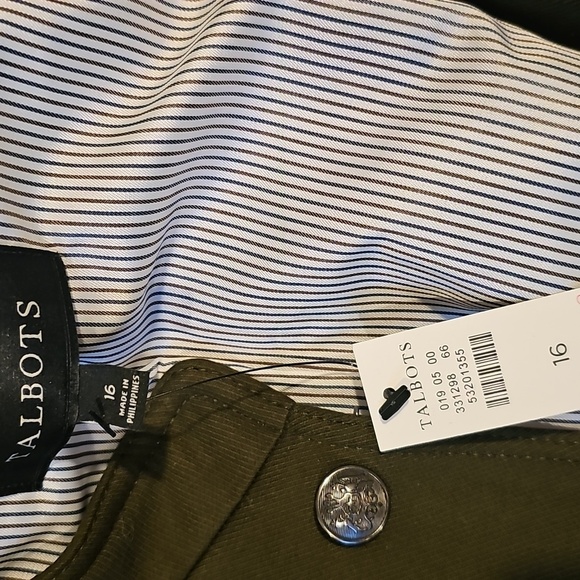 New TALBOTS JACKET...size 16.....army green. - Picture 8 of 9